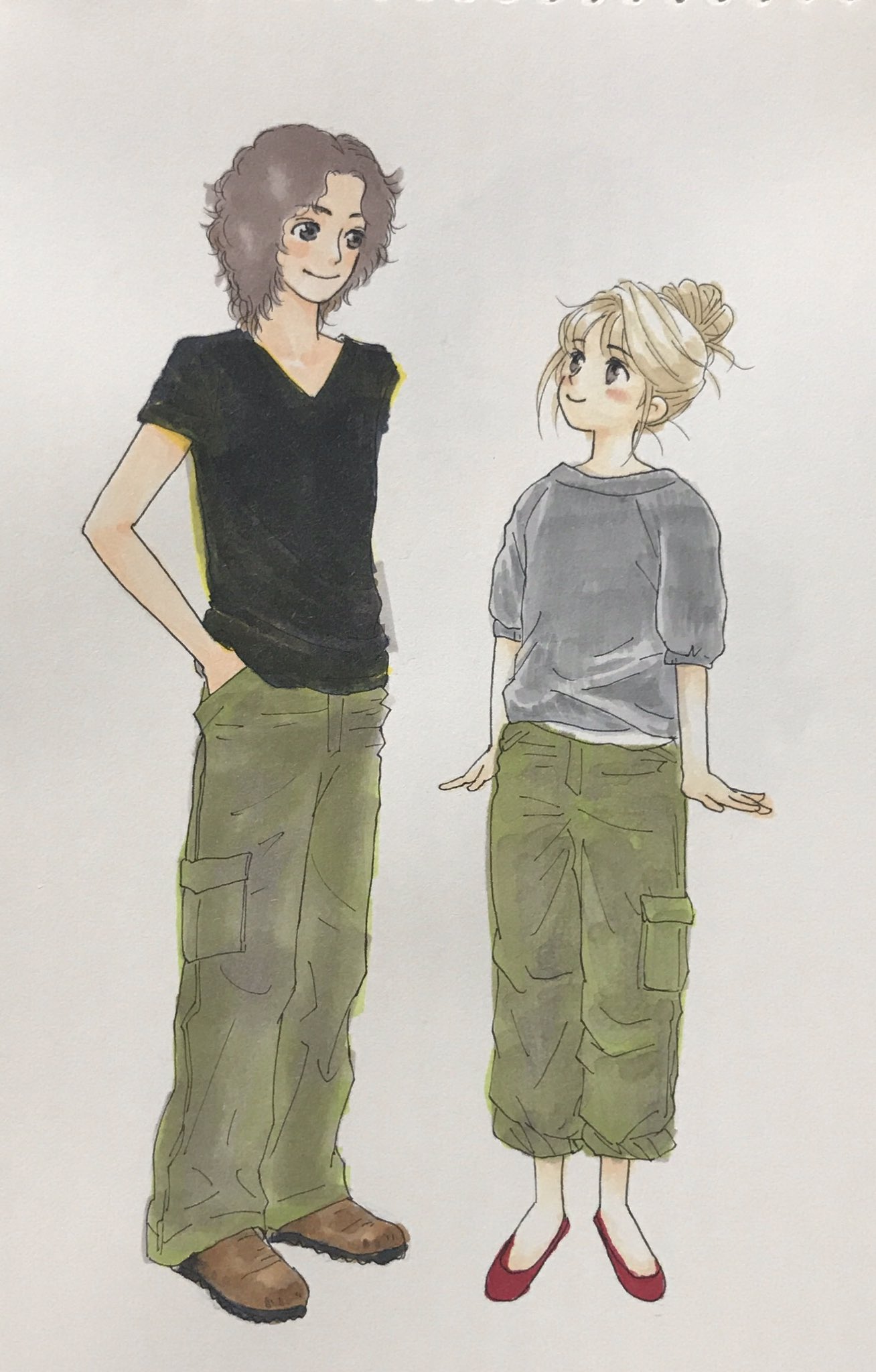 Kohoro 嵐の衣装 Time Timeのdvdで相葉さんがはいてたカーゴパンツが好きなんです もし 私が同じ カーゴパンツを持ってたら 裾をちょっとまくって足首出して 赤いバレエシューズはきたい という妄想 あ もちろんイラストの女の子は私じゃないよ