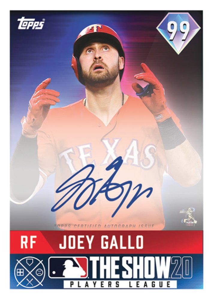 Topps's tweet photo. The @MLBTheShow Players League gave fans a chance to watch some of their favorite players clash in a 30-team video game tournament! It's only right that we commemorate the occasion the best way we know how... TOPPS NOW style. 💯

Check out more here: https://t.co/CnVPqHeuVU https://t.co/bOIn6tPLD7