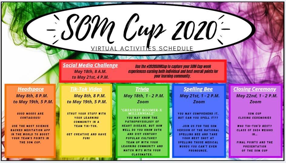 vandanagarg_6's tweet photo. A wonderful start to the week and the #2020SOMCup! A very fun way for us medical students to show off our creativity, trivia/spelling skills, and team spirit :) #GoldTeamRules https://t.co/WRhEX3fllh