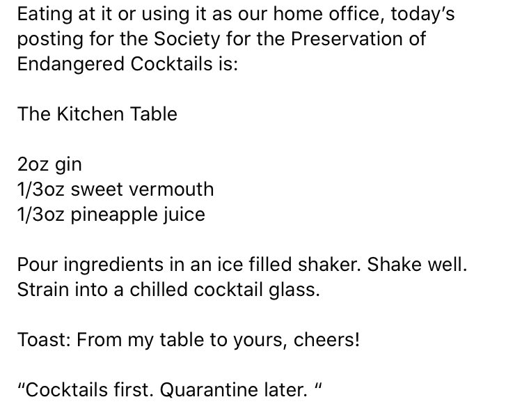 Yup, definitely feels like a Monday today.  Take the edge off with this concoction from <a href="/DPRKan/">‏َ</a> and The Society for the Preservation of Cocktails 🍸 #CocktailsFirstQuarantineLater