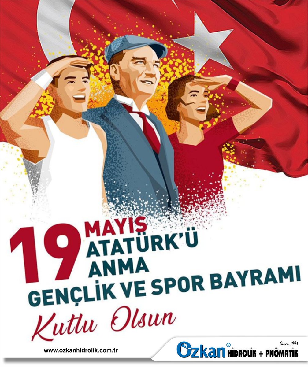 19 MAYIS ATATÜRK'Ü ANMA, GENÇLİK ve SPOR BAYRAMINIZ KUTLU OLSUN!

ozkanhidrolik.com.tr

#ÖzkanHidrolik #ozkanhidrolikpnomatik #ozkanhidrolikofficial
#hidrolikhortum #teflonhortum #çeliktellihortumlar #spiralkorumalıhortumlar #hidrolikhortumkoruycu #ateşedayanıklıhortumlar