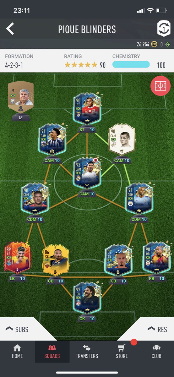 FPL_Maven's tweet photo. How would you improve this team? Let’s say around 500k budget #FUT20  #FIFA20 #TOTS https://t.co/ysjDnZm45Z