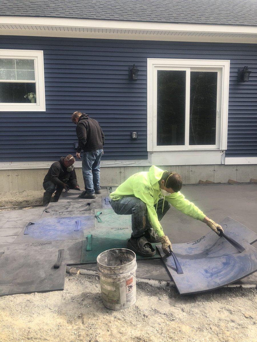 CreteExpert's tweet image. Stamped this concrete patio in Falmouth, ME 
#stampedconcrete #concretepatio #everythingaboutconcrete #mikedayconcrete