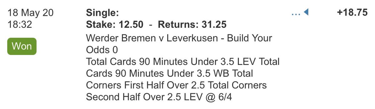 Never normally do unders but this was too good not to do! 1 bet 1 win! Nice realistic stakes💥 Great wins from others also! <a href="/CardsGalore2020/">Cards Galore</a> <a href="/DIGtipping/">DIGtipping</a> @CGeorgeGamble @GavinG1805 <a href="/BetterWinnings/">Better Winnings</a> Smashing stuff again!
