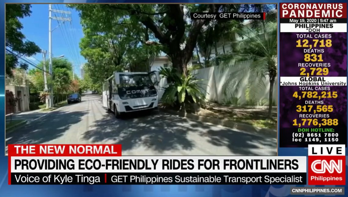 newswatchplusph's tweet image. .@GET_COMET sustainable transport specialist Kyle Tinga on eco-friendly rides for frontliners: We've been working with the Pasig City government to shuttle frontliners from Pasig City Hall to Rizal Medical City and other hospitals close to the city hall bit.ly/3g5AF4a
