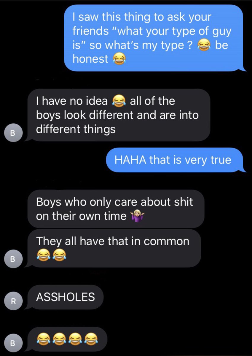 dewlingdn's tweet photo. Saw this thing where you ask your friends what your types is.... guess I have a type 🤦‍♀️😅 https://t.co/NG3x3k9il5