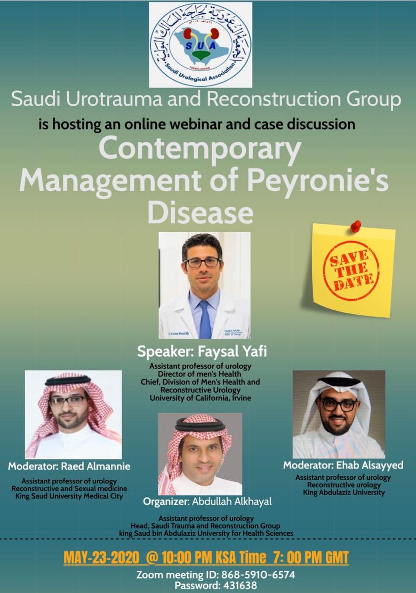 sbinhamrii's tweet photo. 🔴 Join us
🔜From 🇺🇸 USA to KSA 🇸🇦
Thanks @faysal_a_yafi
🔛New advanced in Pyeronie’s disease
✔️Great job @saudiurological
#Urology #Recontructive #innovations #surgery #menshealth https://t.co/mWGa3gMYHk