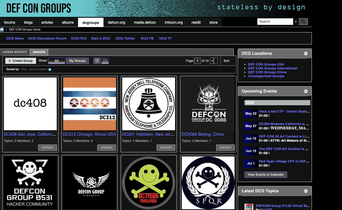 Over on the #defconforums we're building a whole new section for #defcongroups  with mini forums  for each #DCG! Share pictures, meeting info, project ideas, collaborate with other groups - make it yours.
Let's get them rocking!  

forum.defcon.org/DEFCONGroups

forum.defcon.org/DEFCONGroups