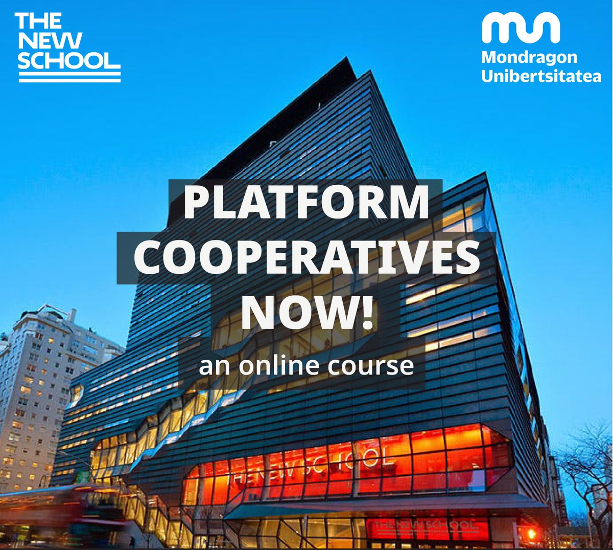 RT .@pcc_global at <a href="/TheNewSchool/">The New School</a> and <a href="/enMONDRAGON/">MONDRAGON</a> offer online course to help learn about, incubate, and accelerate platform co-ops.
June 1-July 22
platform.coop/blog/a-pcc-mon…