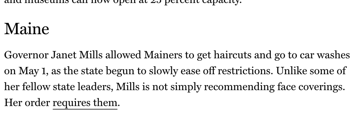 Maine, was on a slow upward case trend even before re-opening started, and that upward trend seems to be continuing (they're allowing haircuts and car washes, but mandating face masks)