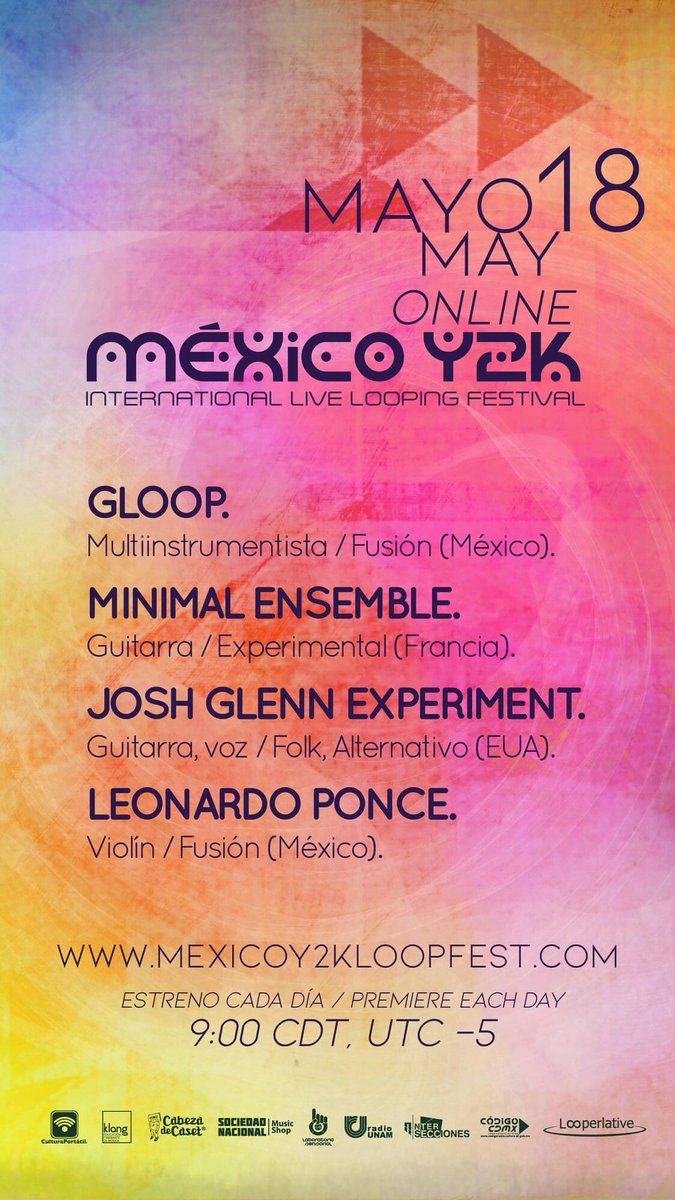 #Hoy en Online MxY2K Loopfest. 
Ver concierto: mexicoy2kloopfest.com/itinerario