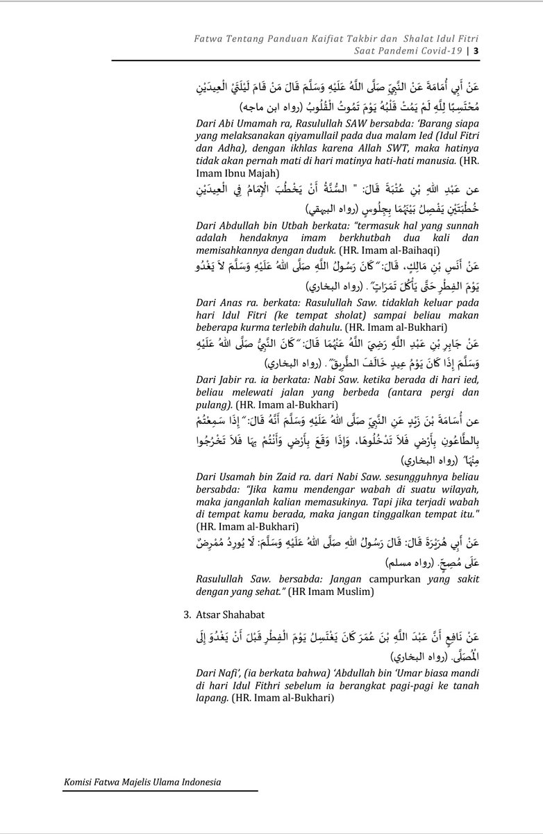 dr_koko28's tweet photo. Fatwa MUI : Shalat Idul Fitri boleh dilaksanakan di rumah dengan berjamaah bersama anggota keluarga atau secara sendiri (munfarid), terutama yang berada di kawasan penyebaran Covid-19 yang belum terkendali. (1) https://t.co/drZeImikuO