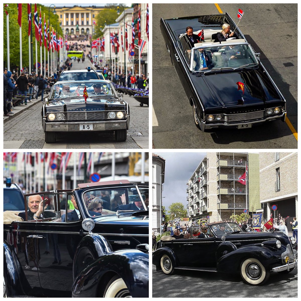 leftjohn4's tweet photo. Wherever in the World than in the Dreamland of Norway in the middle of Corona Crisis could it happen that the Royal Family chose to go out in two open historical cars to see people on the National Constituition Day, the 17th of Mai? Big thanks to an Amazing Family!👍🇳🇴👍#slottet https://t.co/ZM7Yj7jZhr
