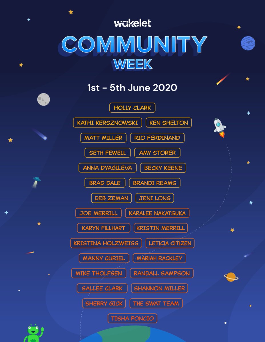 This community is everything!!! So they are celebrating for ONE WEEK... Wakelet Community Week! ⏰1st-5th June 💥The. First. Ever. Wakelet LIVE 📺Sessions and Guests 🚀Fun activities Register and join us for all the fun! community.wakelet.com/communityweek/