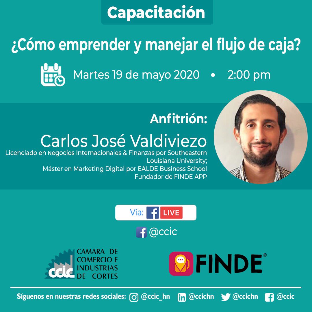 CCICHN's tweet photo. Conéctate mañana a nuestro #FacebookLive en una capacitación hecha para emprendedores con #FindeApp. https://t.co/VXE8HYvzc8
