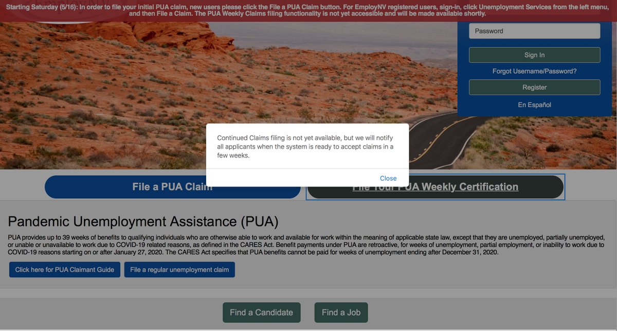 KimBWolff's tweet photo. @DetrNevada @SteveSisolak  Setting up a site to register but not having a system to pay us is not solving the problem. This problem is not solved. 😡😡😡 What is your plan to actually get your citizens of Nevada paid? 49 other states have found a way to do it. We would like answers. https://t.co/ppr4a1x6qx