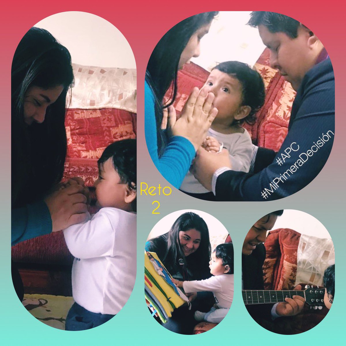 Desafío 2 de la Semana del Niño y del Aventurero: “Orando con mamá <a href="/Nathalyvh/">Nathaly Vilchez</a> y papá”, además cantamos y le leímos su folleto en el culto familiar #MiPrimeraDecisión