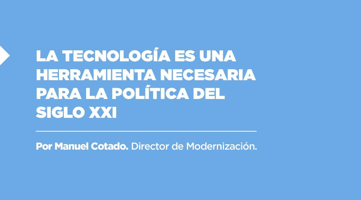 LA TECNOLOGÍA EN LA POLÍTICA DEL SIGLO XXI

Compartimos la nota de <a href="/manuelcotado/">Manuel Cotado</a>, Director de Modernización de la Cámara, donde se destaca la importancia de las herramientas tecnológicas para el funcionamiento legislativo.

Leé más en:
➡️ bit.ly/LinkedinTecnol…

#UniendoVoces 🇦🇷