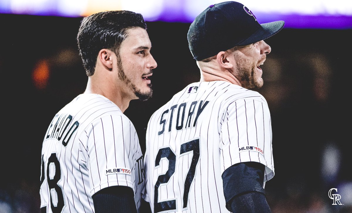 Rockies's tweet photo. Baseball’s best left side 😍📚 https://t.co/WqAZDTgzRe