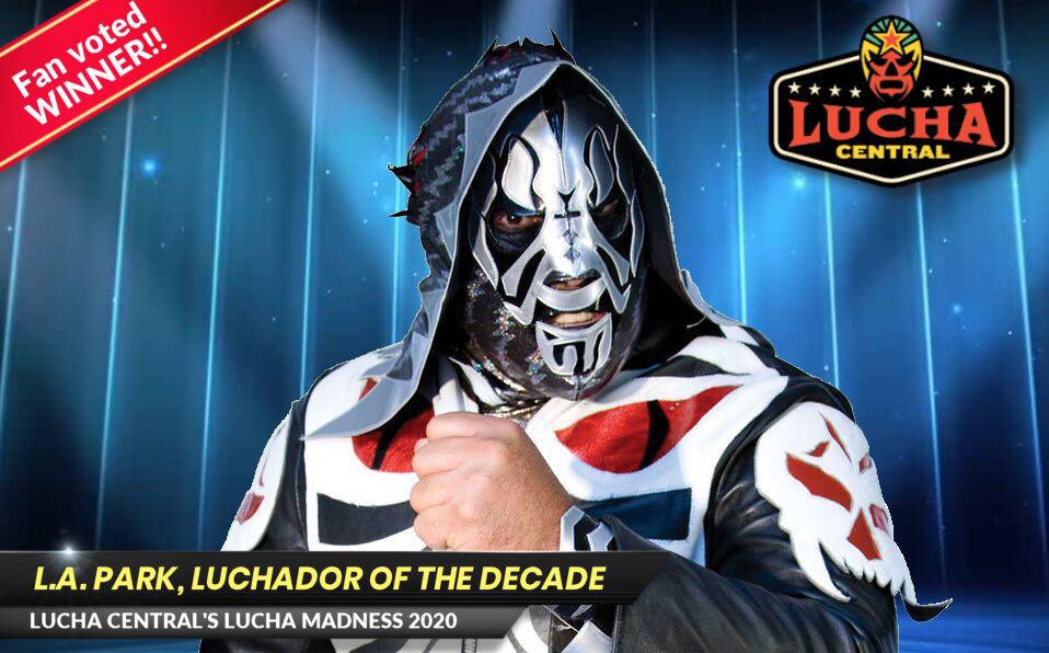 LuchaCentralCom's tweet photo. #LuchaMadness 

@laparktapia is the winner of Luchador of the Decade at the Lucha Madness fantasy tournament. 🇲🇽 🏆

Click on the link and check all the details ➡️ https://t.co/y4yTmZRfBv

#LuchaCentral #LuchaLibre #ProWrestling #プロレス #StayAtHome 🤼‍♂️ https://t.co/g4rLpr8bnh