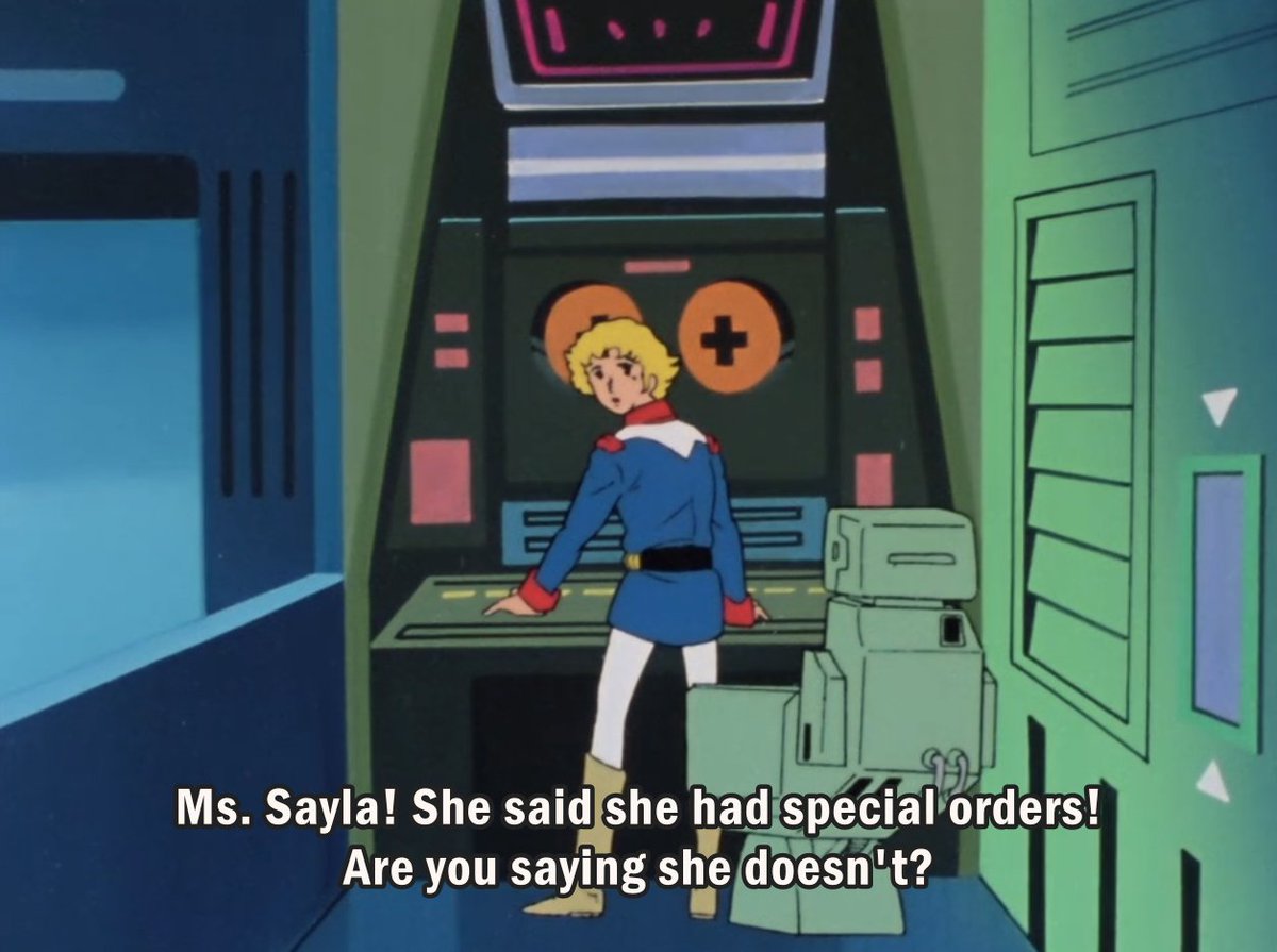 SAYLA'S GONE AND NICKED THE GUNDAM HELL YEAH LOVE THAT FOR HER, live to see a Woman Do Something in this show T_T