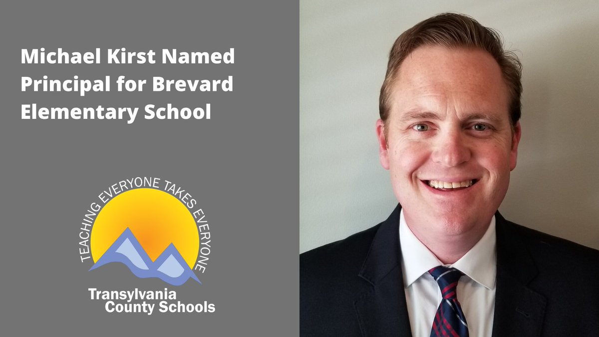 Transylvania County Schools (@transylvaniasch) on Twitter photo Congratulations @APatPFE! Michael Kirst will become a new principal at <a href="/BrevardBees/">Brevard Elementary</a> effective July 1.
We have leaders stepping up, because #NCLighthouseLeaders are made in Transylvania County Schools!
Learn more: bit.ly/2Zfd3nr #TCSYes Congratulations @APatPFE! Michael Kirst will become a new principal at <a href="/BrevardBees/">Brevard Elementary</a> effective July 1.
We have leaders stepping up, because #NCLighthouseLeaders are made in Transylvania County Schools!
Learn more: bit.ly/2Zfd3nr #TCSYes