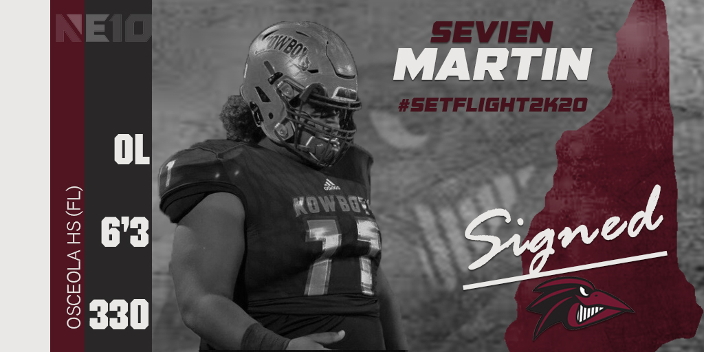 Coach_GAS's tweet photo. Congrats to @SevienMartin on joining the @Ravens_FB family! #SetFlight2K20 @FPUathletics https://t.co/D6Y3qrG1PU