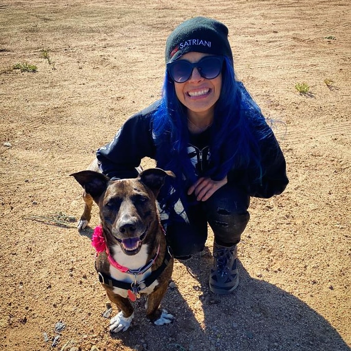 LizLSD's tweet photo. Aventuring with the ever-smiling @lil_september_dog
#bluehair #leadsinger @LateSeptDogs #rock #joesatriani #hat #covidadventures #adventure #adventuredog #adventuredogsoftwitter #boxer #boxersoftwitter #corgie #corgiesoftwitter #borgie #borgiesofinstagram #dogsoftwitter https://t.co/pDDpAsLYMv