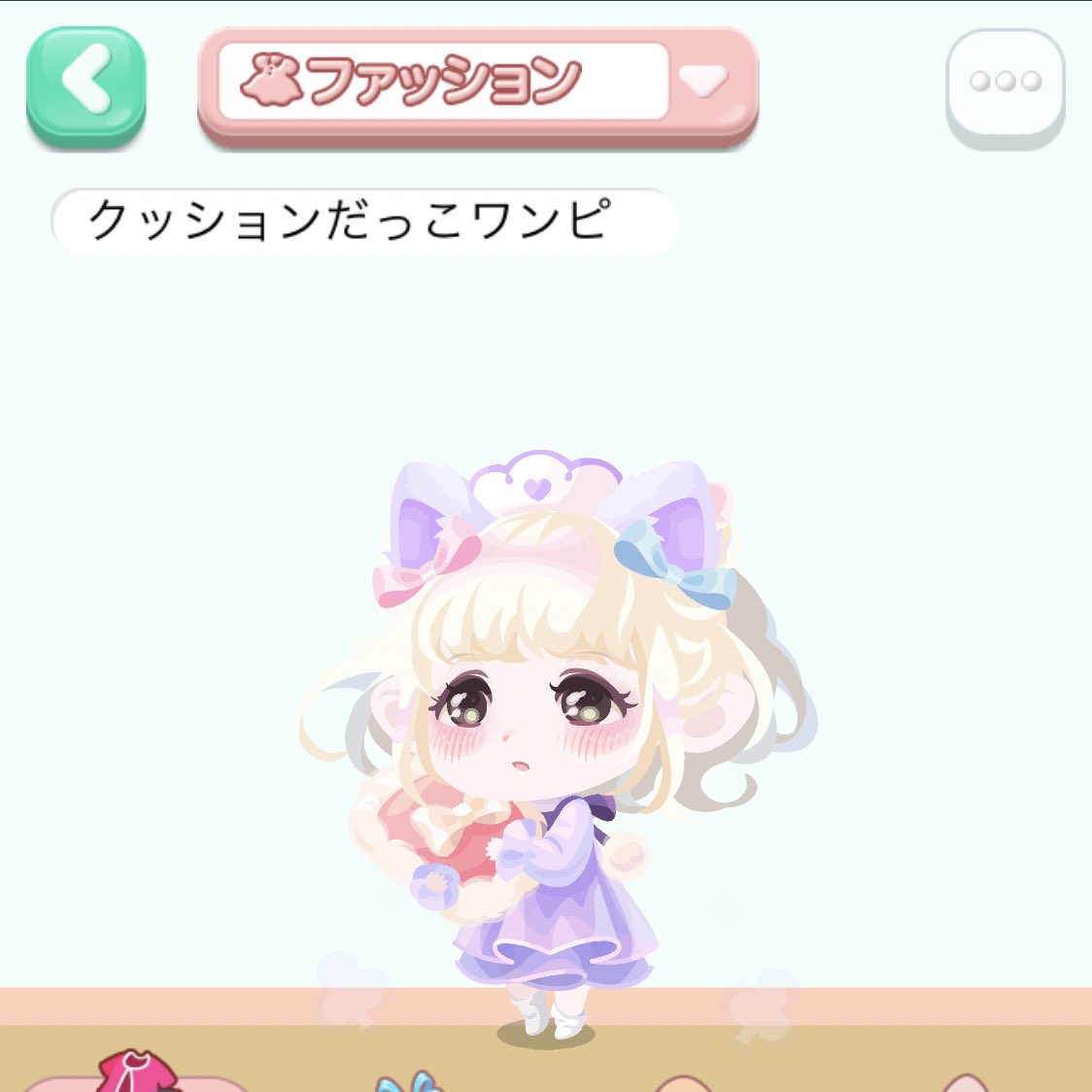 煠 No Twitter もう知っているかもしれませんが クッションだっこワンピにやみかわパンツをあわせると 眠そうな子になって可愛いです ぬいぐるみを抱っこさせても可愛いです お好みでつけ襟も相性 ポケコロ