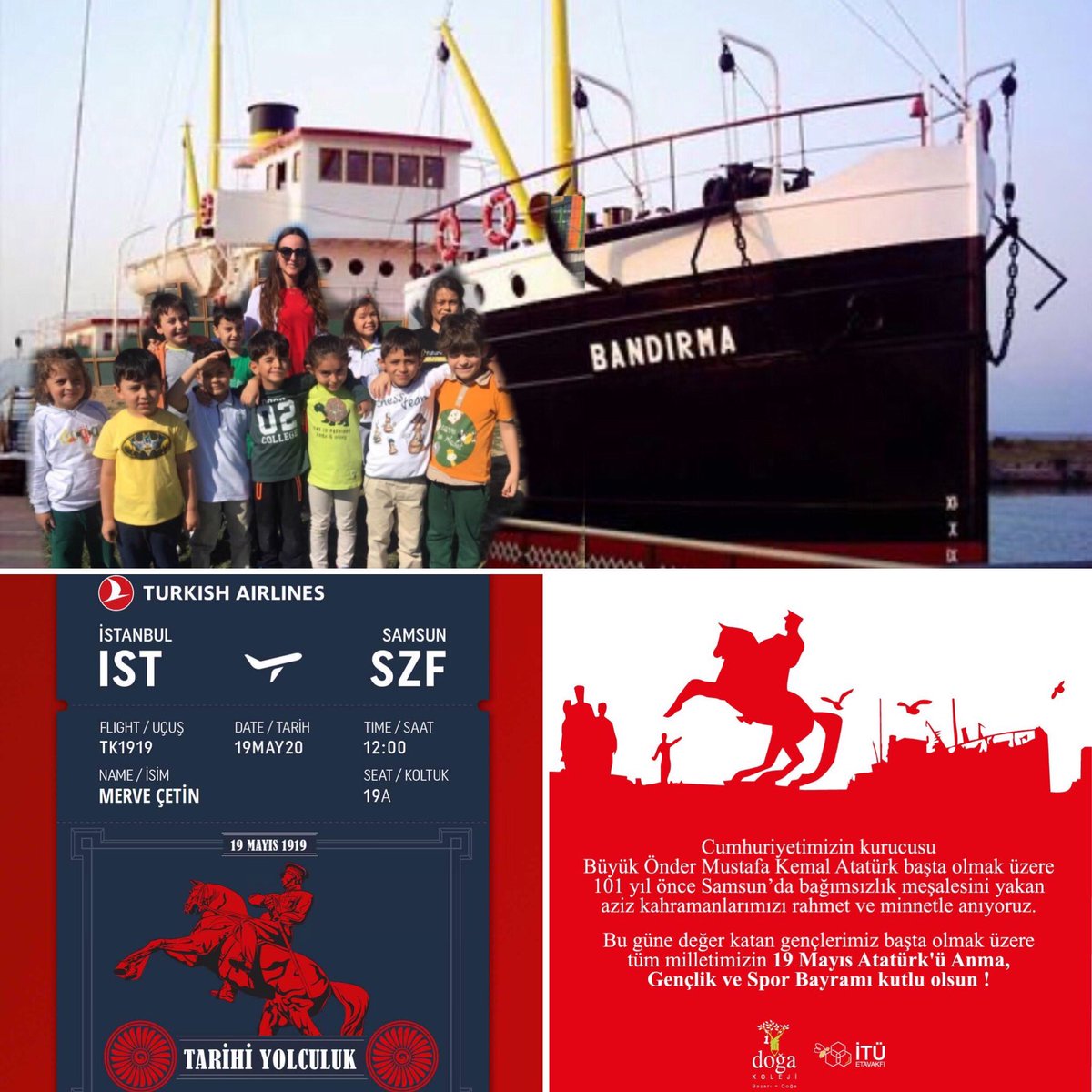 🇹🇷19 Mayıs Atatürk'ü Anma, Gençlik ve Spor Bayramımız kutlu olsun🇹🇷
<a href="/DogaOkullari/">Doğa Koleji</a> @doga_eskisehir <a href="/DamlaGuvenK/">Damla GÜVEN</a> <a href="/fahrihrmn/">Fahri HARMAN</a> <a href="/Erdalsakir/">Erdal ŞAKIR</a>