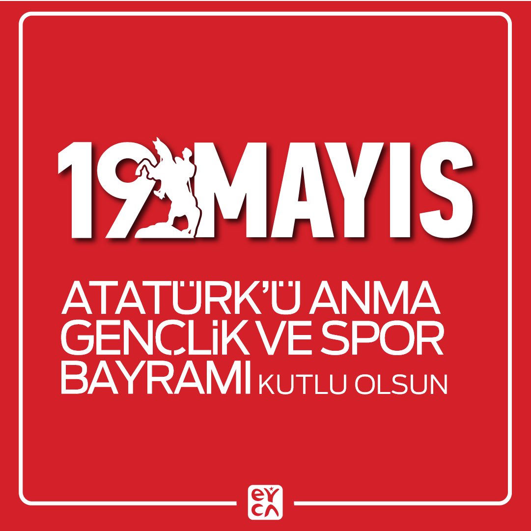 Mustafa Kemal Atatürk ve milli mücadelemizin tüm kahramanlarını saygı, minnet ve özlemle anıyoruz. #19Mayıs Atatürk’ü Anma, Gençlik ve Spor Bayramımız kutlu olsun. 🇹🇷🇹🇷