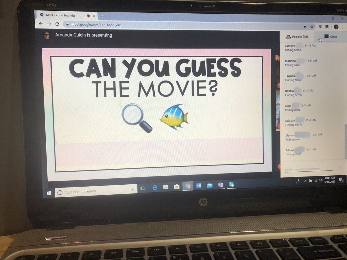 Today our class played Disney Emoji Pictionary during our google meets, and let me tell you these kiddos know their movies! Love spending time having fun with them! <a href="/AnthonyBurnsE/">Anthony Burns Elem</a> <a href="/SCPSchools/">Stafford Schools</a> #virtualgames #theyknowtheirdisneymovies #iteachfourth