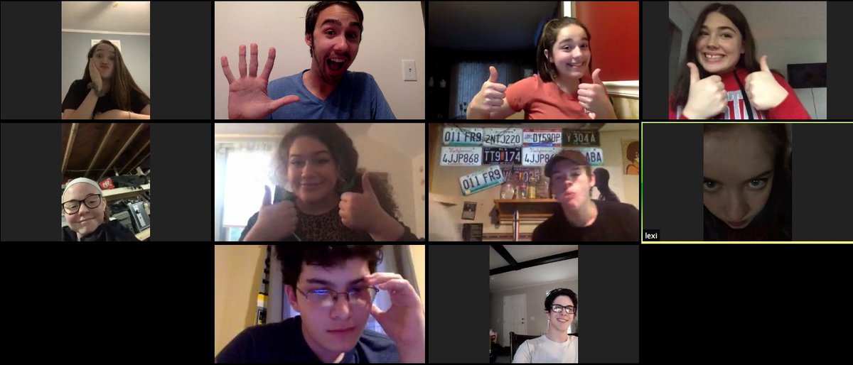 VermilionChoirs's tweet photo. We had an AWESOME Zoom rehearsal for our Virtual Cabaret! Do yourself a favor and come hear these awesome kids sing on Thursday evening (5/18) at 7:00PM! You don't wanna miss it :) https://t.co/brHVC22FuH