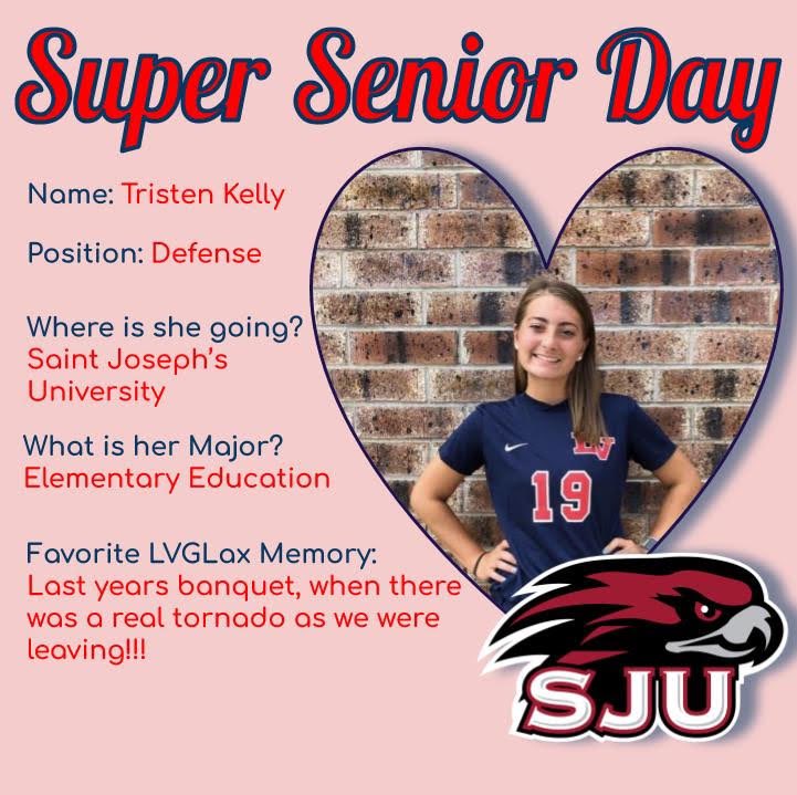 LVGLAX1's tweet photo. Today we had our Senior Spotlight set on Tristen! #lvglax #lvglaxseniors https://t.co/dXBmNNrevD