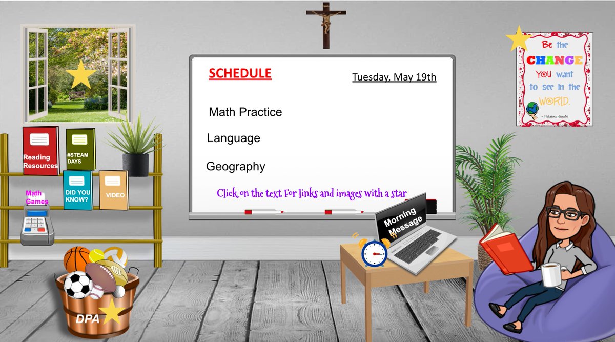 ElsaLemos1's tweet photo. Our Gr 7 Virtual Class! Too much fun with #bitmoji app and #ifunface app. Engaging interactive links to keep you learning. Start with the "morning message" to get my funny bobble head intro! https://t.co/ht5jKo08Yd