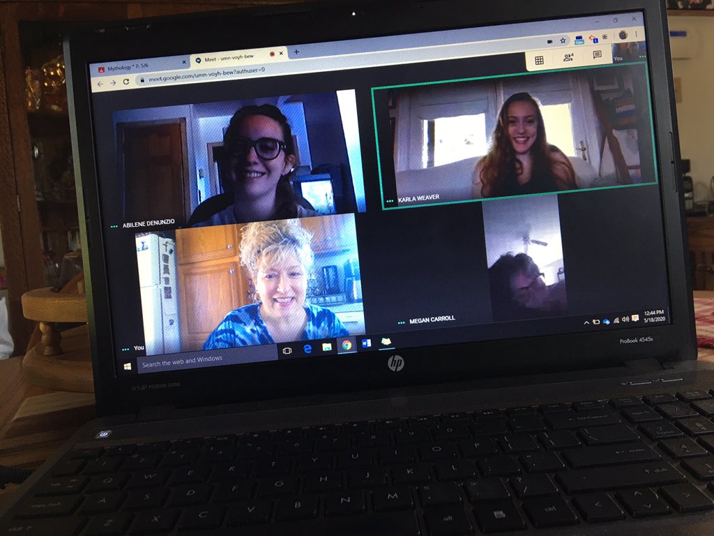 So great to see some of my mythology girls!! Sure miss our classroom banter and laughter!  Good luck on the last of your AP exams. #Mc3G #McGuffeyHS