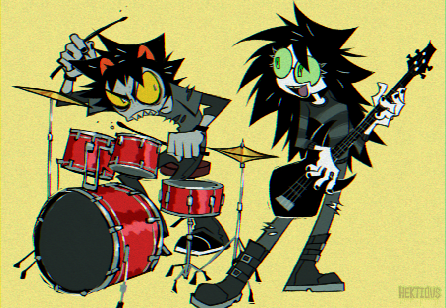 Music lessons! He's doing his best be nice......

#homestuck #karkatvantas #jadeharley