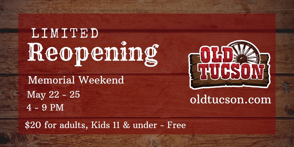 Visit oldtucson.com/COVID-19-respo… for details on our reopening!