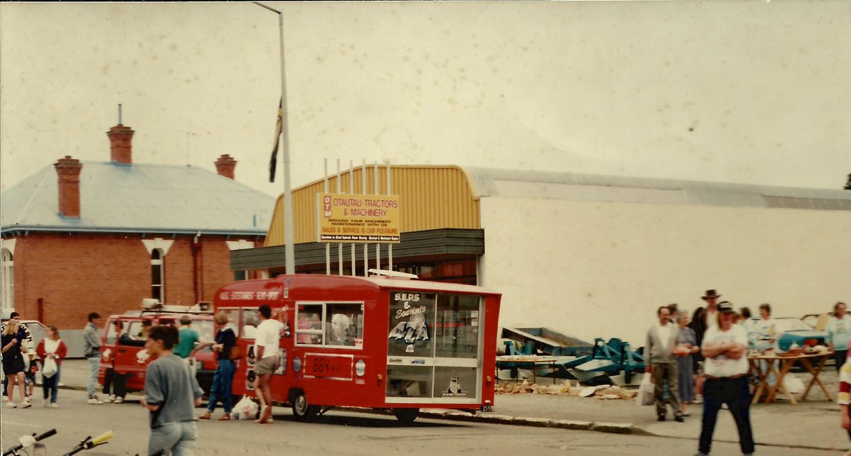 Continuing my pre & post-covid photodocumentary of our Main Street, Otautau: Our next door neighbour (you will see the Museum on right in top left photo)... Previously the Police Station, residence & cells, then Otautau Tractor & Machinery, now OTM 2013... All photos are CC BY
