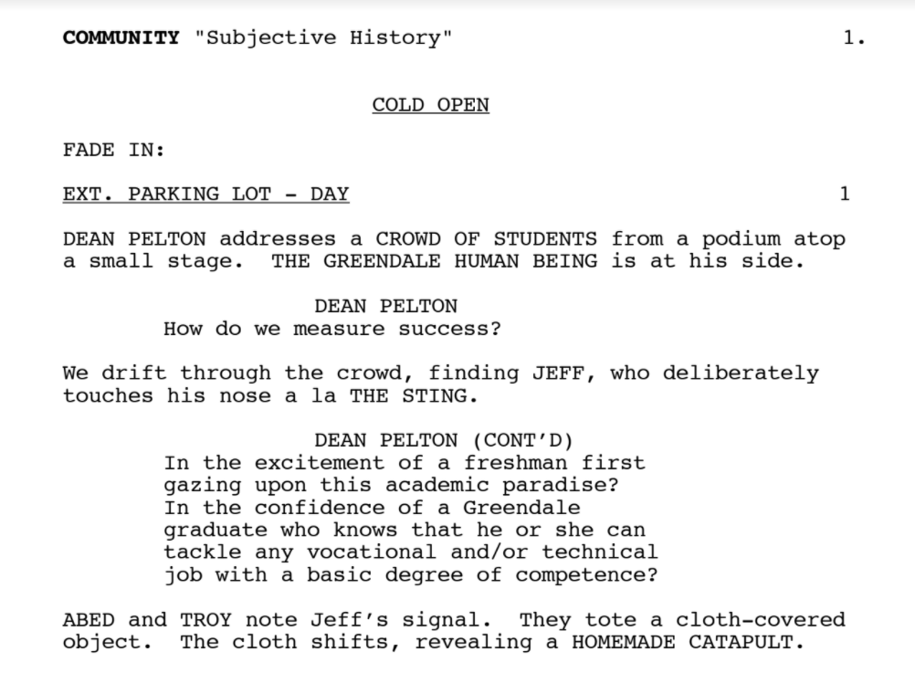 Ginsburg's tweet image. If anyone wants more #Community, my writing partner @spazweez and I wrote a spec script back when the show was still on. Read the episode here:
dropbox.com/s/vesnok0uqu8e…