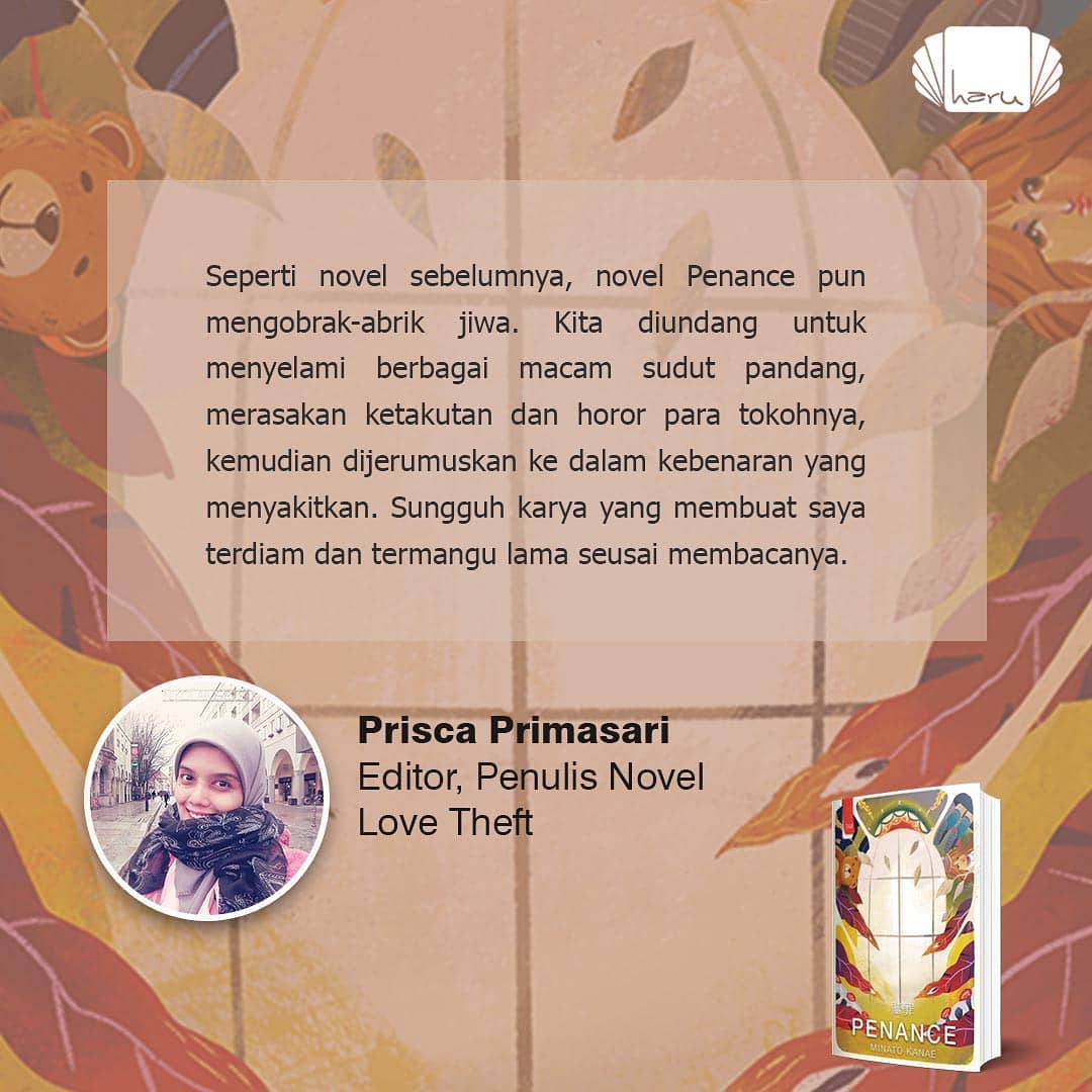 Penerbit Haru On Twitter Kata Mereka Yang Sudah Membaca Novel Penance Karya Minato Kanae Sensei Kali Ini Datang Dari Penulis Novel Love Theft Kak Priscaprimasari Selaku Editor Yang Menyunting Naskah Penance Https T Co P8edspdiel