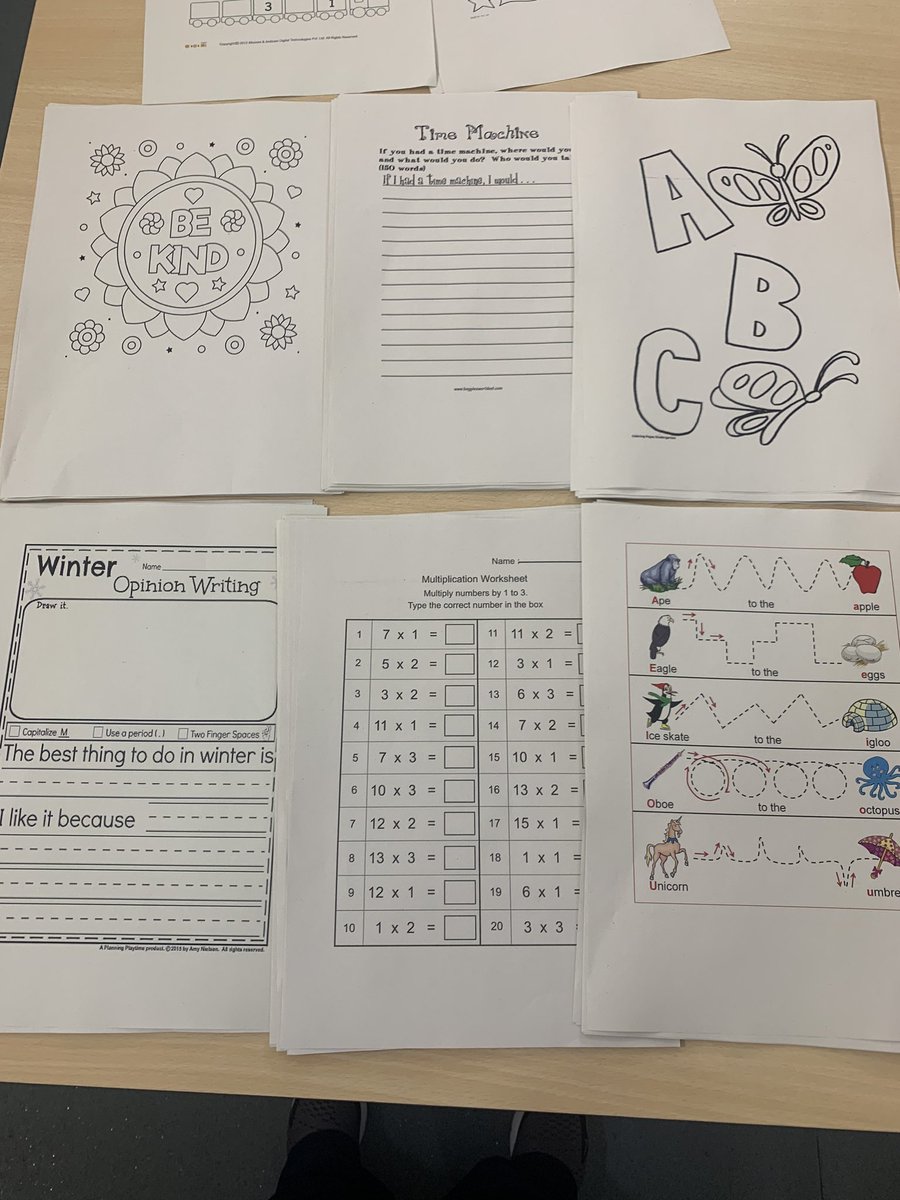 232Nikki's tweet photo. This weeks activity books ready for team young! #lockdown2020 #mumisteaching #homelearning @NethermainsPS @MrsDoudie_P3 @netherweans https://t.co/qht0pJje86
