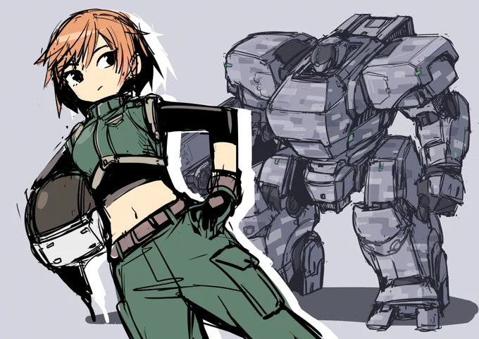 最近ロボットがいっぱい流れてくるのでモソモソと描いたヤツ! 