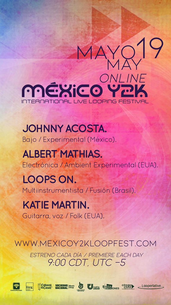 ¡Segundo día de México Y2K International Live Looping Festival!
A partir de las 9am 👉 mexicoy2kloopfest.com/itinerario