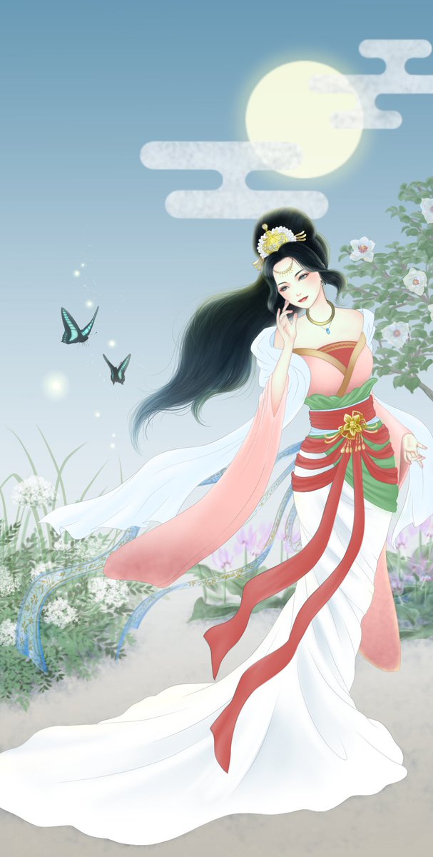 國分 春瑠イラストレーター Kokubu Haruru 水無月 弍録 お知らせ 私の絵がiphonexケースになって フランス パリ Japan Expo にて展示されます 天女を思わせる姿 手は観音像を意識 そして7月の花をいくつか イベントは 21 7 15 18に延期