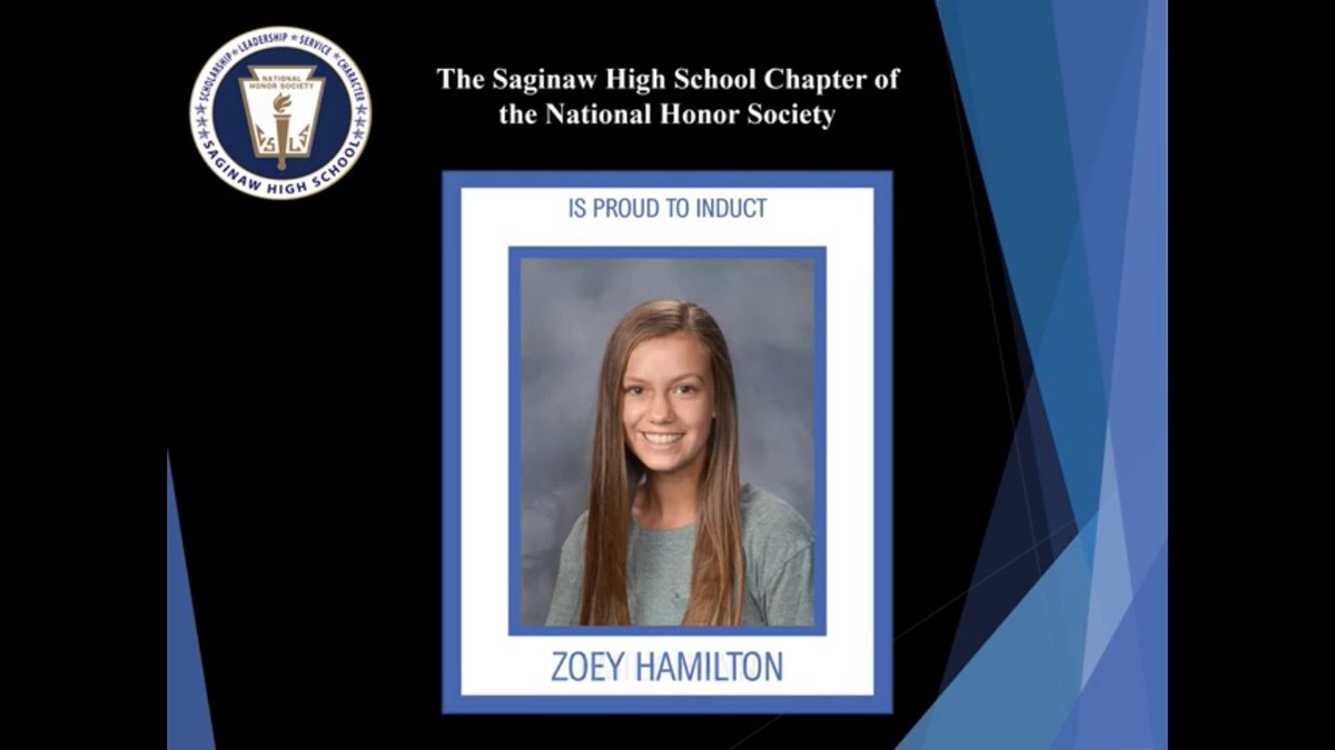 jensterzoeykyle's tweet photo. Virtual Induction for Saginaw High School NHS tonight! @ZoeyHamilton12 https://t.co/Zvb4QFG0VS
