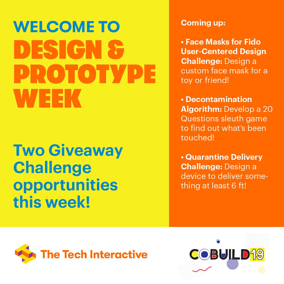 CoBuild19's tweet photo. Watch out - should be an exciting week of activities for the #CoBuild19 group. Thanks to @thetechmuseum for leading this week. With support from @NSF and @InfyFoundation @Amazeum @nysci @IUBloomington @scifri @binghamtonu @BADM_org @SCOESonoma @IndianaMuseum https://t.co/CcBnzI4s2Z