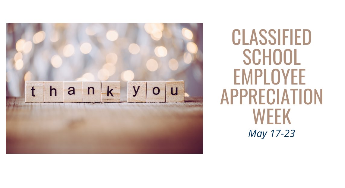 GoletaUSD's tweet photo. Please join us in recognizing our classified employees! They comprise so many important job categories that support the vital functions of our schools and district! https://t.co/PHwxao9YnY