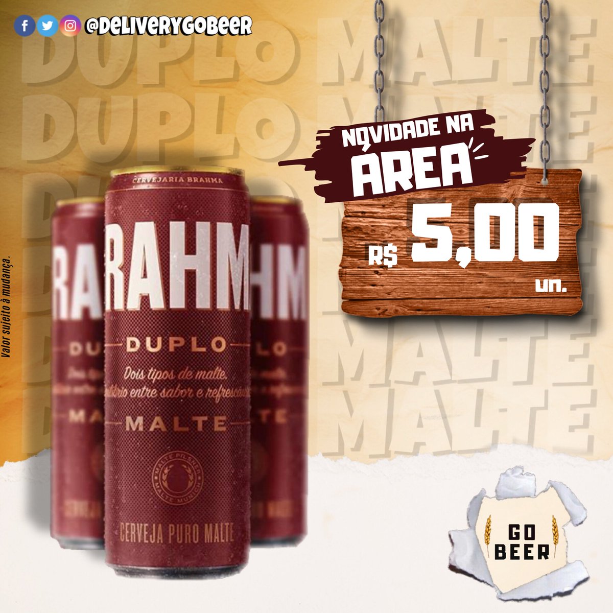 deliverygobeer's tweet photo. A mais queridinha da @BrahmaCerveja chegou na Go Beer! 🍺😗✌🏼

Fique por dentro de tudo no nosso link da bio! ⤴️💞

#DuploMalte #BrahmaLive #Brahma #FiquemEmCasa https://t.co/ZOEX0QIrpV