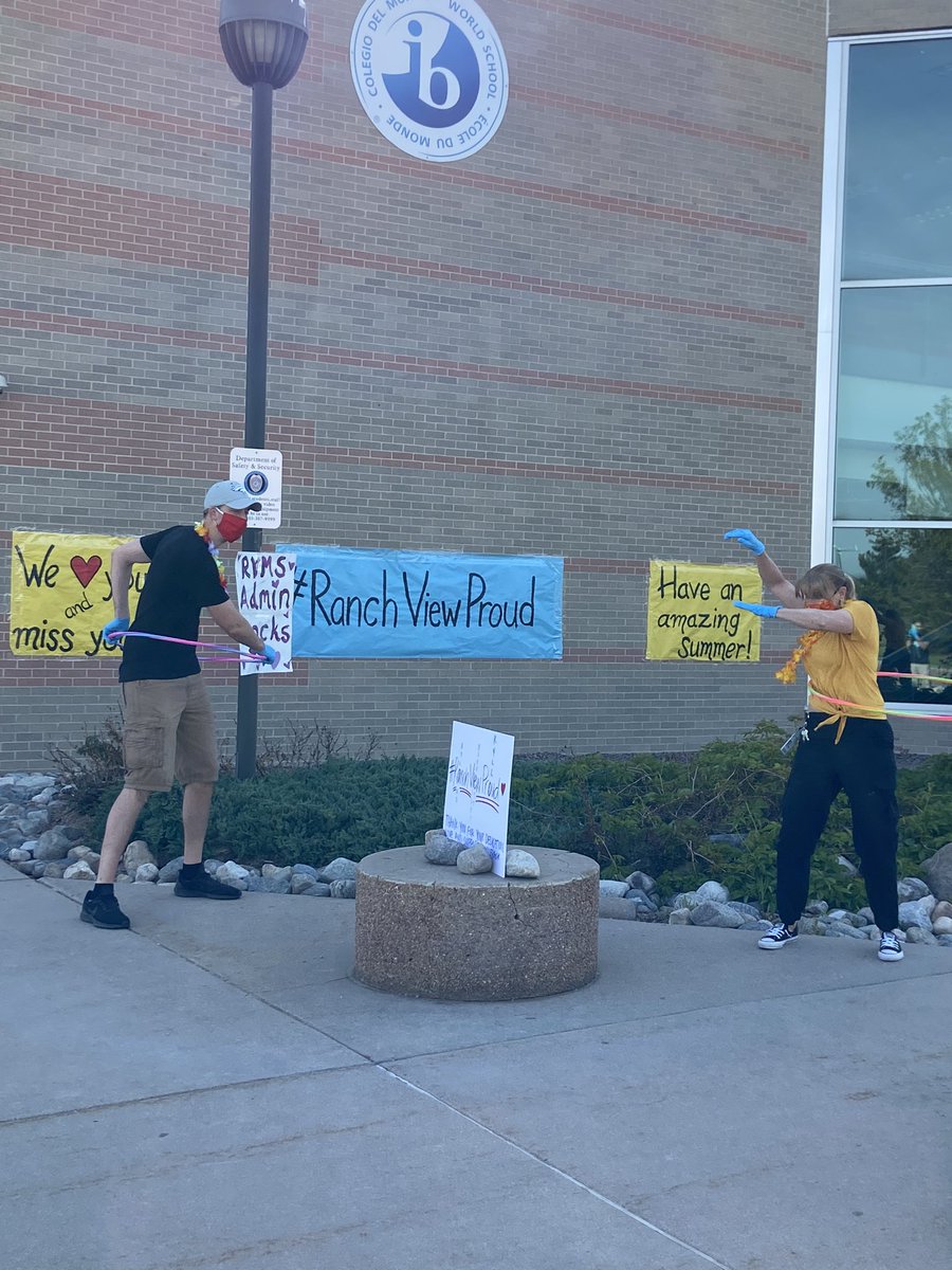 We loved seeing our kids today. We tried to make this pick up a fun way to show our kids we miss them and even pick up curbside is fun <a href="/RanchViewMS/">RVMS</a> !